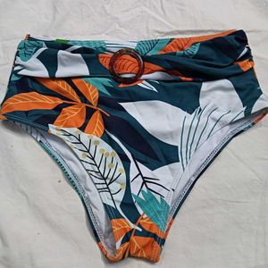 High-Waisted⚛️ Tropical Print Bikini