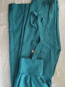 Teal Strappy Culottes trousers