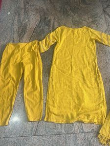 Yellow Kurta Set with Dupatta