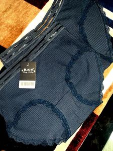 (combo) Ribbed Lace Trim Panties - New with Tag