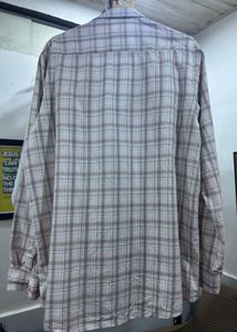 Classic White Plaid Long Sleeve Shirt