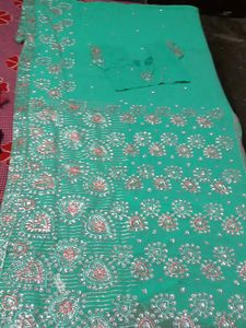 Party Wear Saree With Stitched Blouse