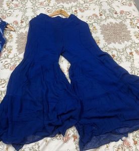 Designer Blue Bandhani Kurta Set