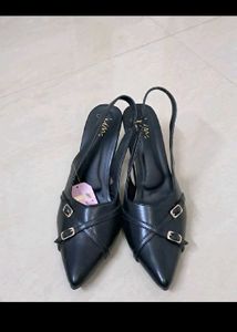 JM LOOK Black Pointed Stiletto Heels