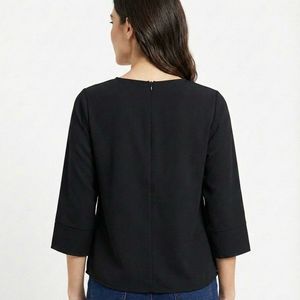 Elegant Black Ruffle Top