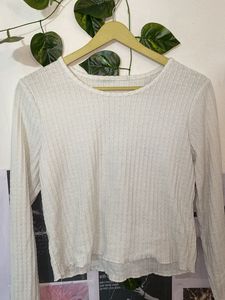White Long Sleeve Top