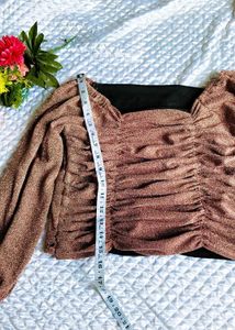 Sparkly Ruched Crop Top