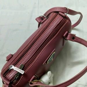Cute Pink Crossbody Bag with Teddy Charm