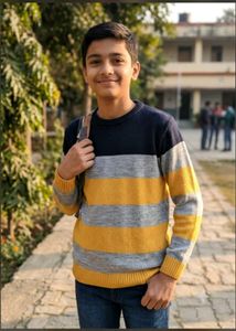 Striped Crew Neck Sweater for Men