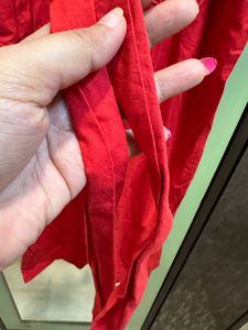 Sassafras Red Tapered Leg Jumpsuit