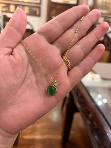 Elegant Green Gemstone Necklace