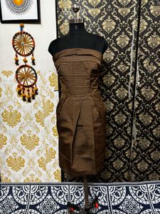 Brown Strapless Mini Dress