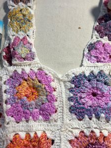 Boho Crochet Granny Square Top