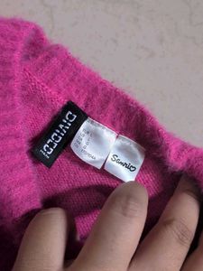 Kawaii Y2K Pink Hello Kitty Fuzzy Sweater