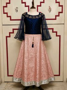 Elegant Blue & Pink Lehenga Choli