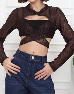 Sheer Cutout Mesh Top