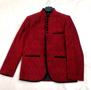 Stylish Red Bandhgala Jacket