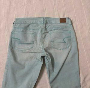 Mint Green Skinny Fit Jeans