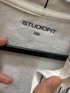 Striped Quarter Zip Pullover