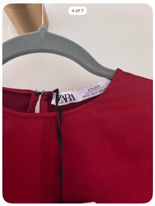 Zara Limited Edition Studio Satin Red Dress