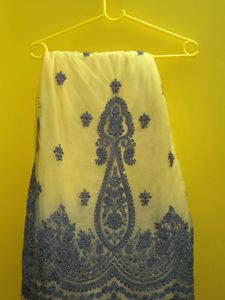 Yellow Grand Party Wear Worked Saree With Silver Work