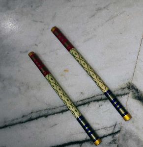 Traditional Designer Wooden Dandiya Sticks Se