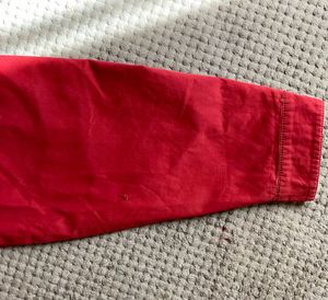Men's Red Harrington Casual Zip up Jacket
