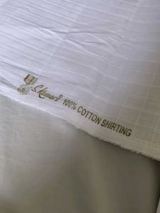 White Dress Material Fabric