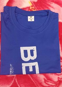 Believe Blue Graphic T-Shirt silky