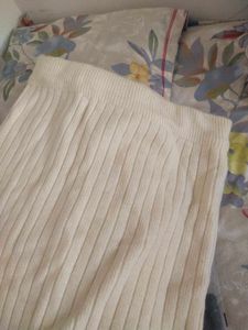 Ribbed Knit Midi Skirt