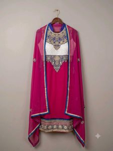 Stunning Pink Embroidered Kurta Set