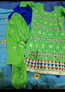 Vibrant Green Embroidered Kurta Set