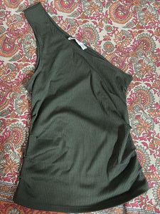 MANGO One Shoulder Top