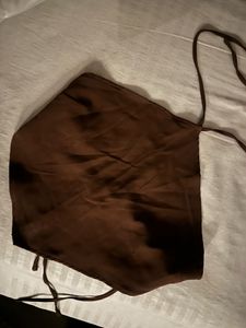 Brown Tie-Up Halter Top