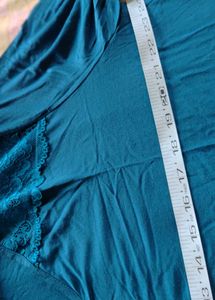 Lace Detail Teal Dress