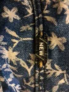 Blue Floral Print Pants