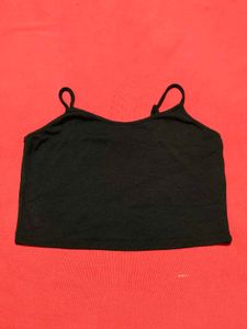 Black Ribbed Camisole Crop Top – Emery Rose