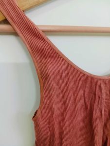 Ribbed Tank Top - Coral