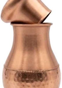 Copper Water Carafe with Cup