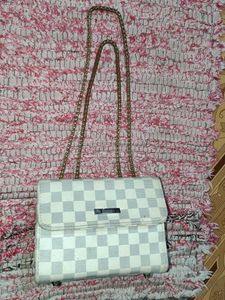 Checkerboard Chain Sling Bag
