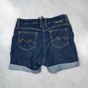 Dark Wash Denim Cuffed Shorts