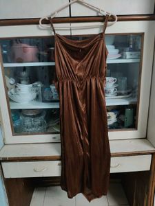 Satin Ruched Slip Dress
