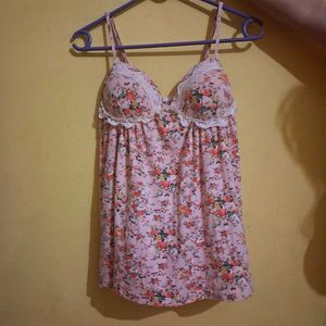 Pink Floral Nightgown