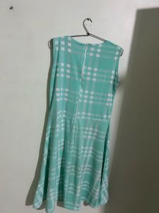 Cute Mint Plaid Skater Dress