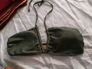 Olive Green Bikini Top