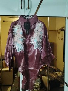 Embellished Sheer Blouse