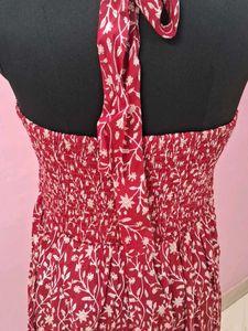 New  piece . Floral Print  halter neck Maxi