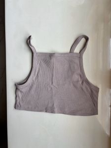 Mango Ribbed Cropped Tank Top