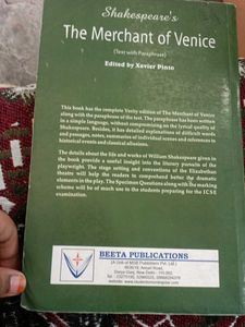 Shakespeare The Merchant Of Venice Class 10th Icse