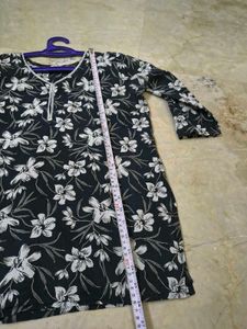 🖤 Pure cotton Floral Short Kurti 🔥